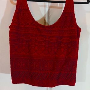 Hollister, Medium, crop top,  dark red, maroon